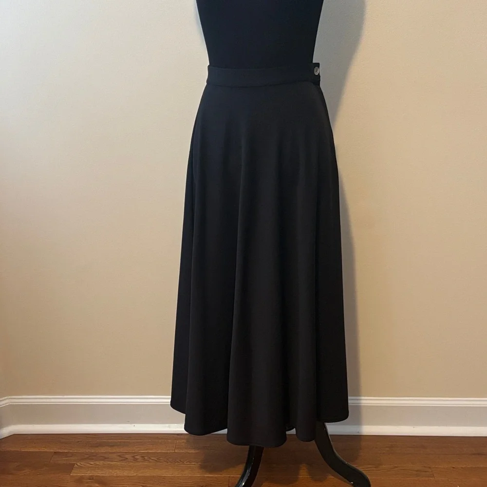Custom made vintage Black Peplum Jacket and Skirt Set Suit - Picture 9 of 16
